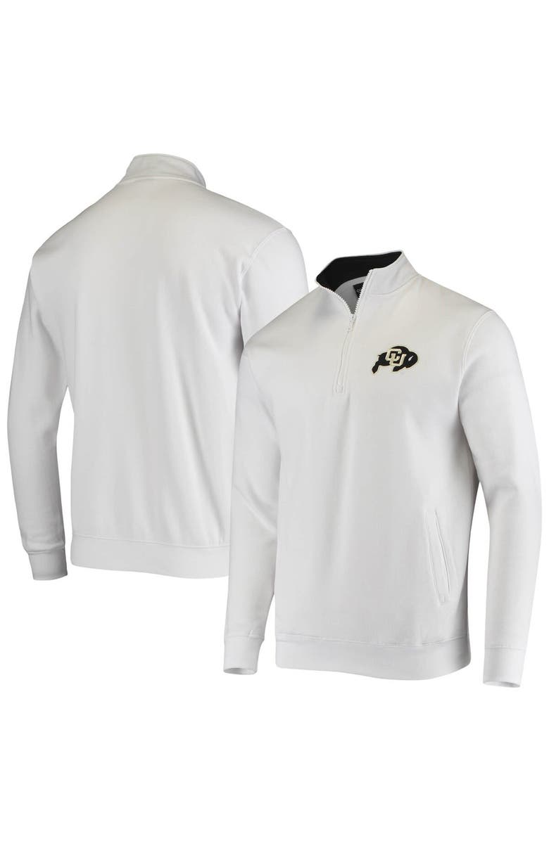 COLOSSEUM Men's Colosseum White Colorado Buffaloes Tortugas Logo Quarter-Zip Jacket, Alternate, color, White