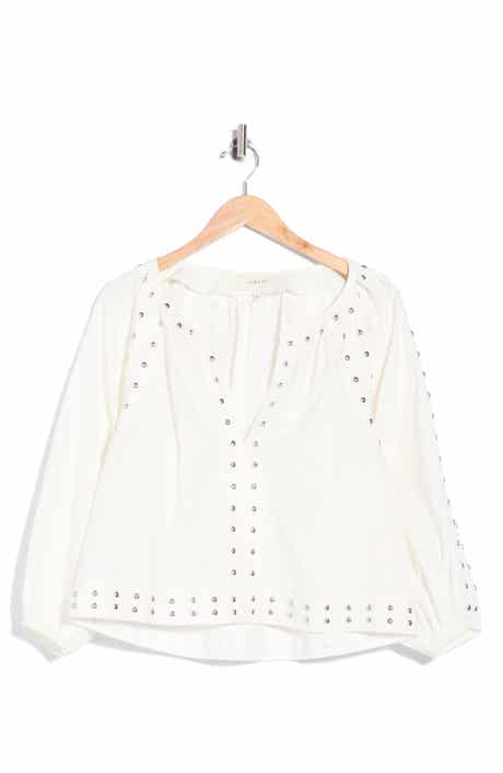 The Bodega Studded Cotton Poplin Top