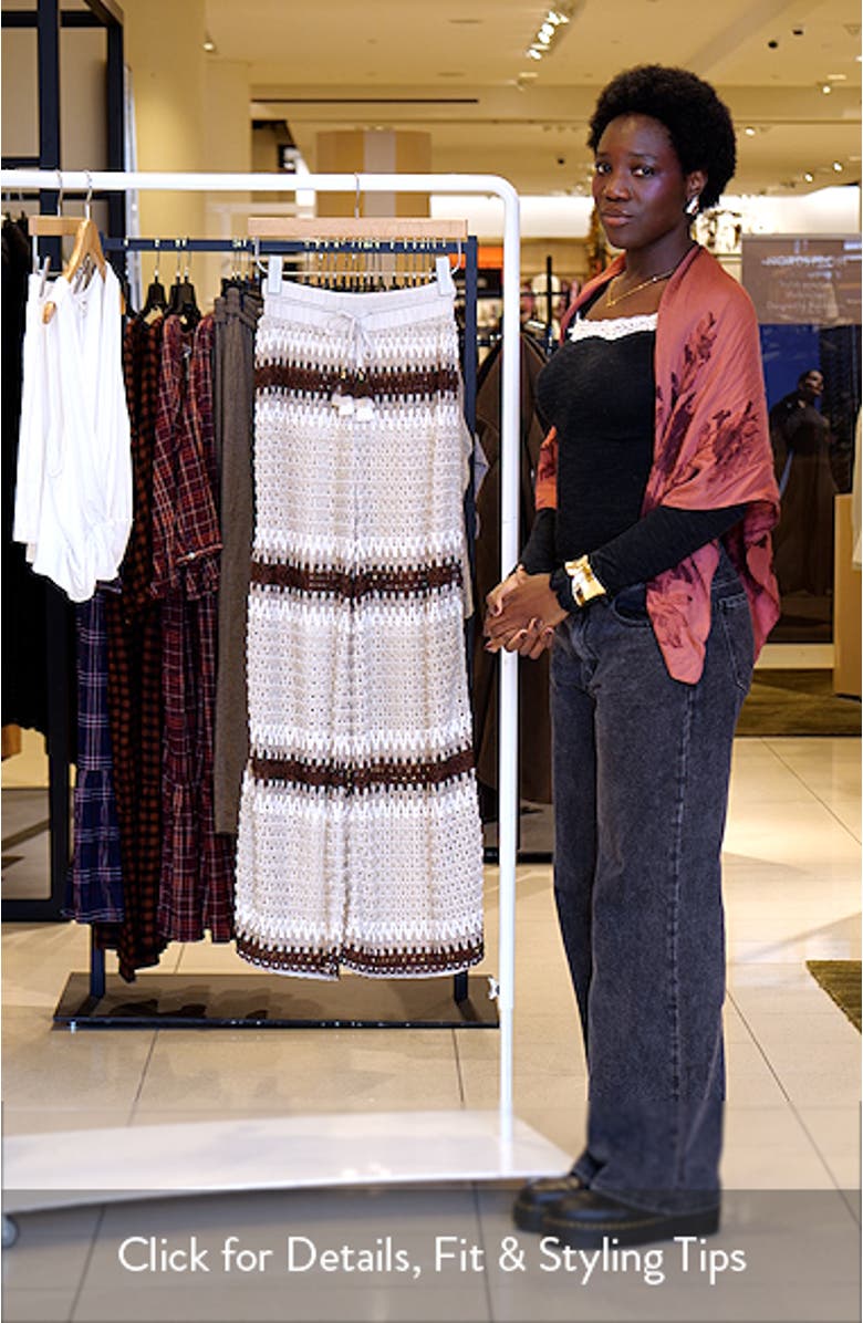 Larsa Open Stitch Cover-Up Pants, sales video thumbnail