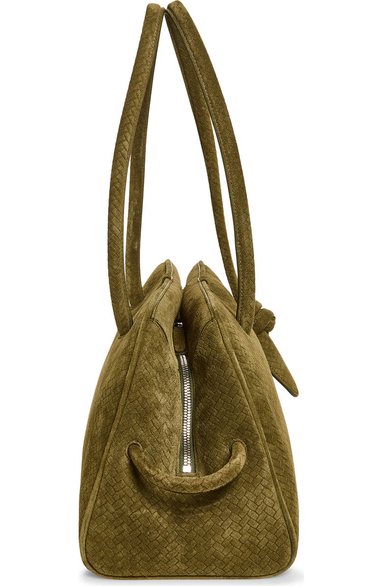 Jacquemus Le Turismo Embossed Suede Bowling Bag, Alternate, color, 560 Khaki