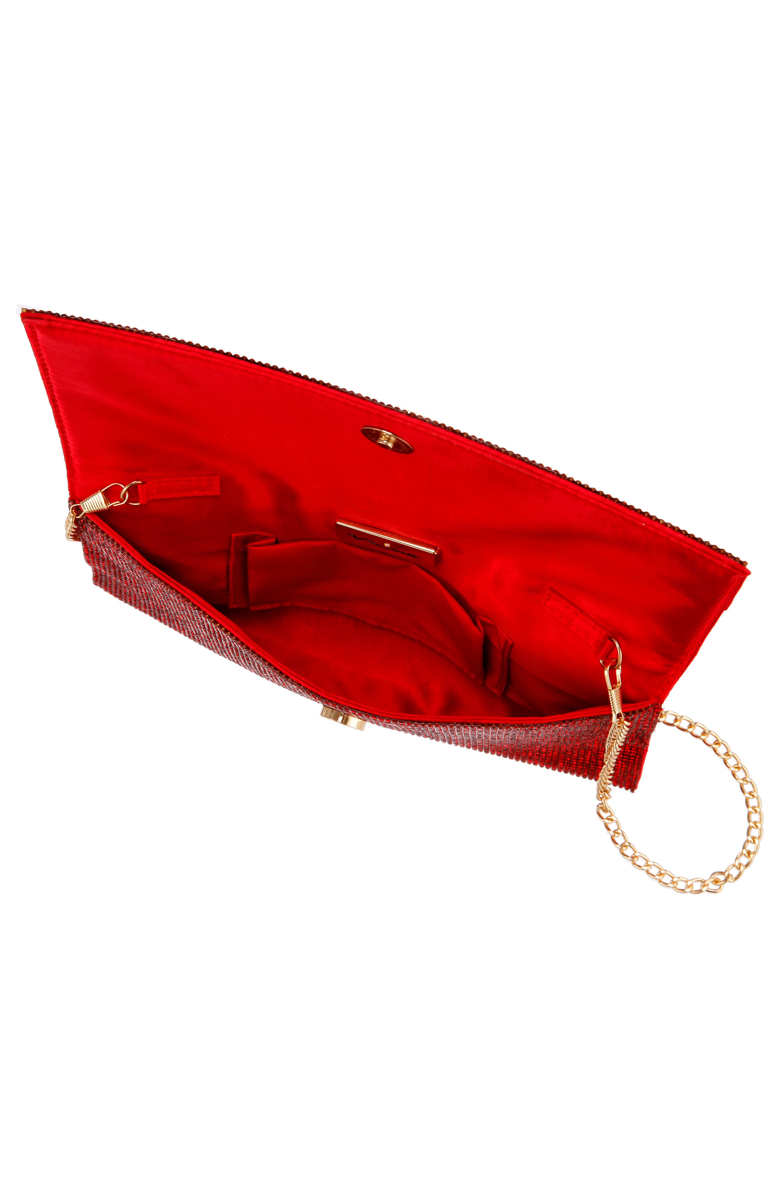 Crystal Clutch, Alternate, color, SIAM RED
