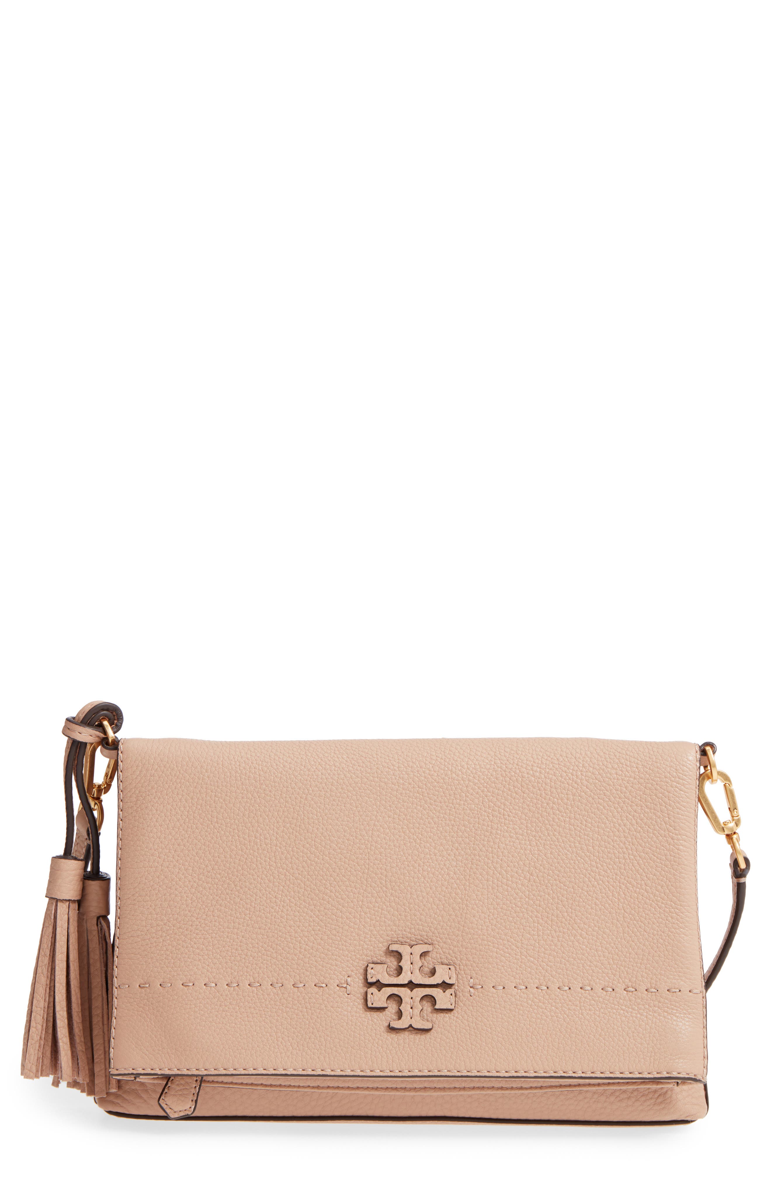 McGraw Leather Crossbody Bag, Main, color, DEVON SAND