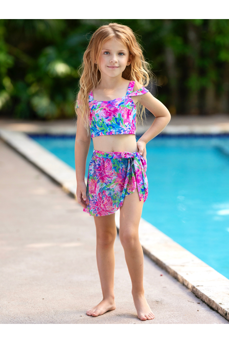 Tropical Bloom Two-Piece Swimsuit, Alternate, color, Pink