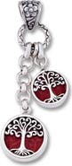 SAMUEL B. Sterling Silver Coral Tree Of Life Charm Pendant
