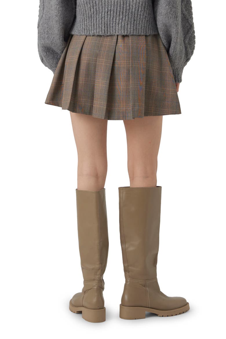 Tracy Check Pleated Miniskirt, Alternate, color, BUNGEE CORD CHECKSCHECK