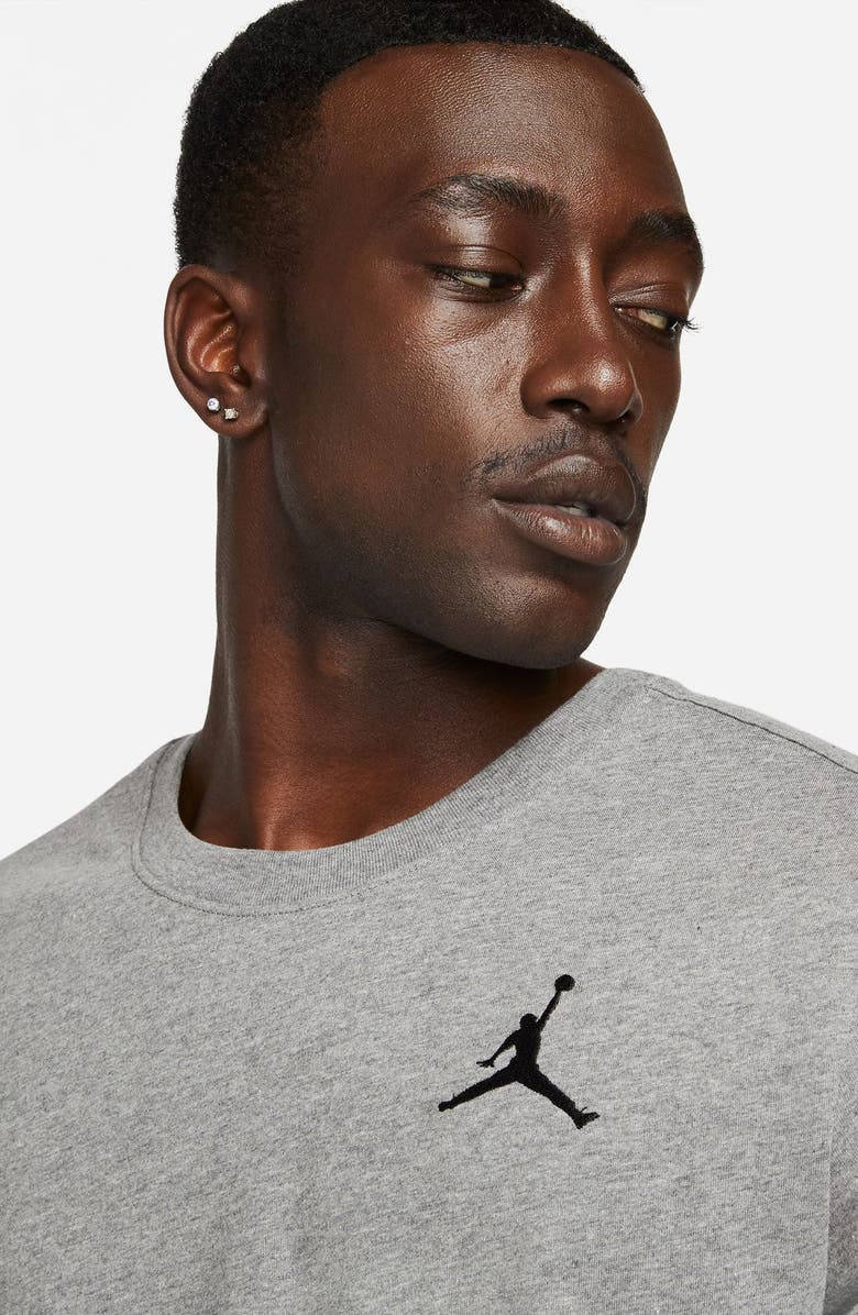 Jordan Jumpman Embroidered T-Shirt, Alternate, color, Carbon Heather/ Black