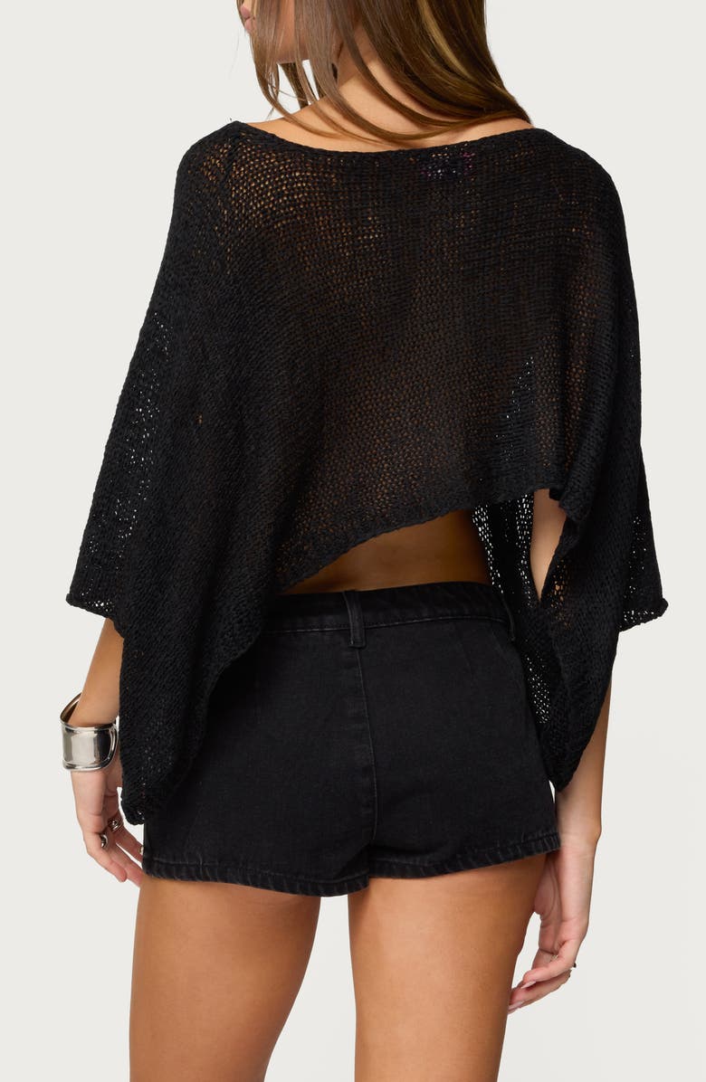 EDIKTED Laline Loose Knit Crop Top, Alternate, color,