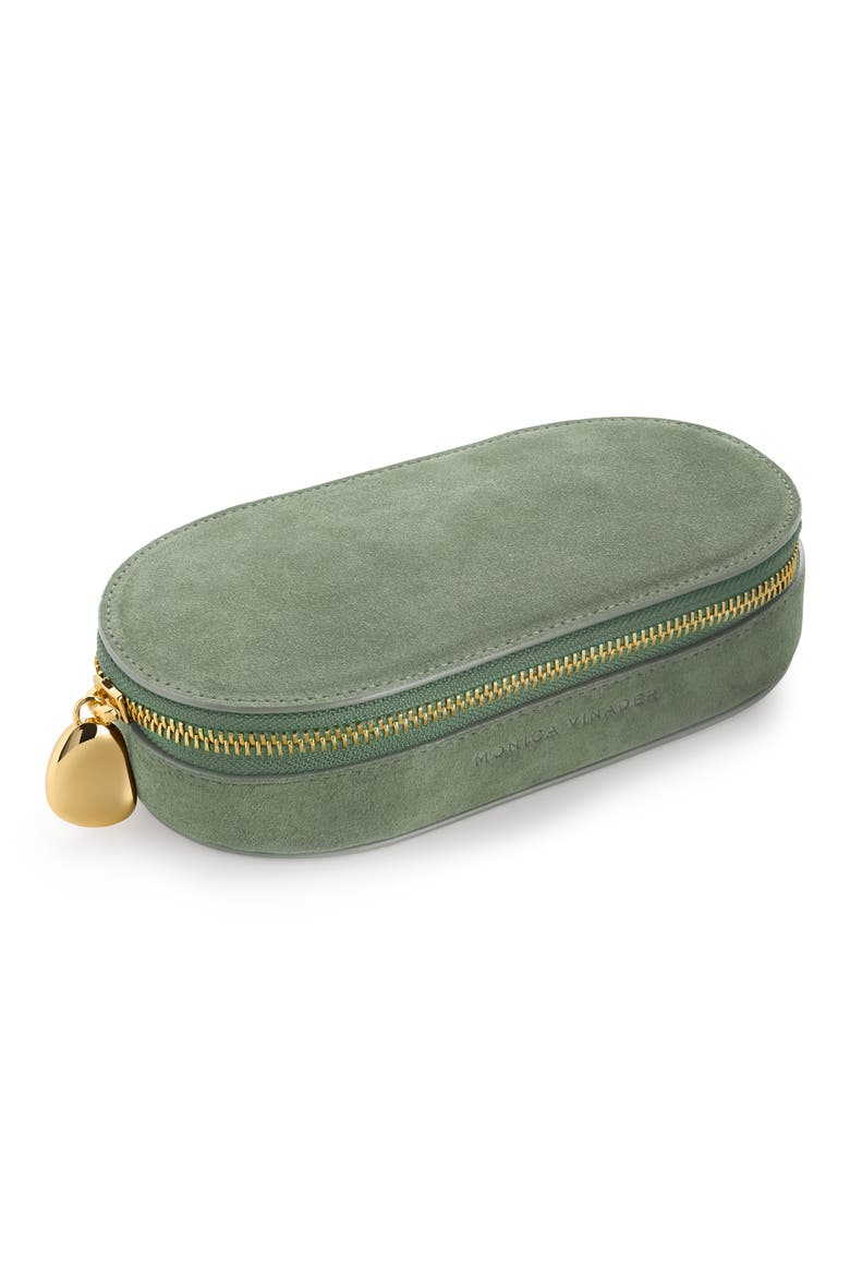 Suede Jewelry Box, Main, color, OLIVE