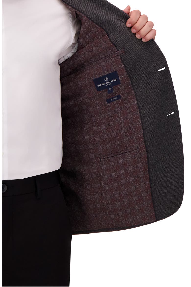 Charcoal Grey Mélange Comfort Knit Sport Coat, Alternate, color, CHARCOAL