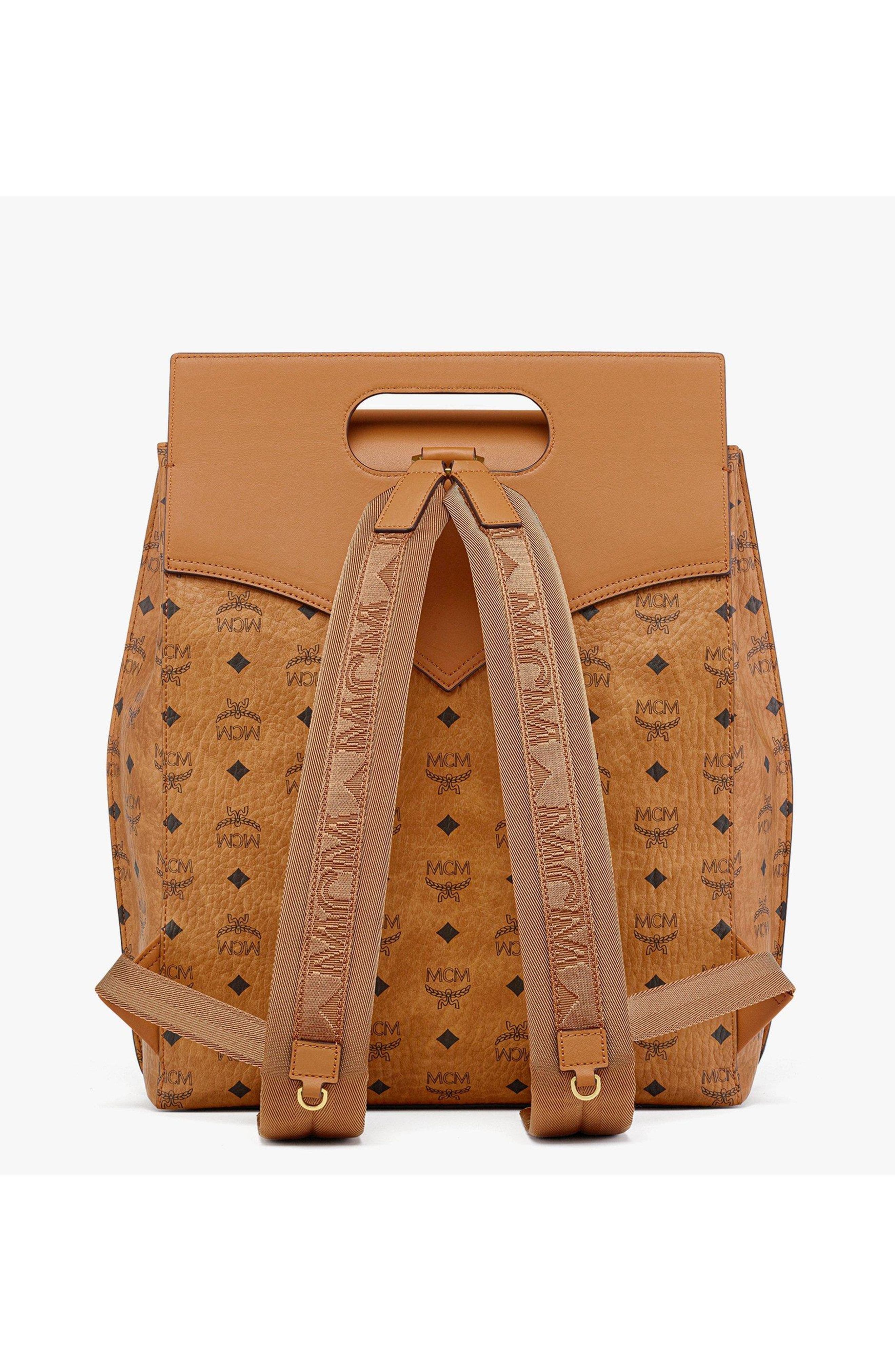 MCM Diamond Backpack in Visetos Leather Mix, Alternate, color, 