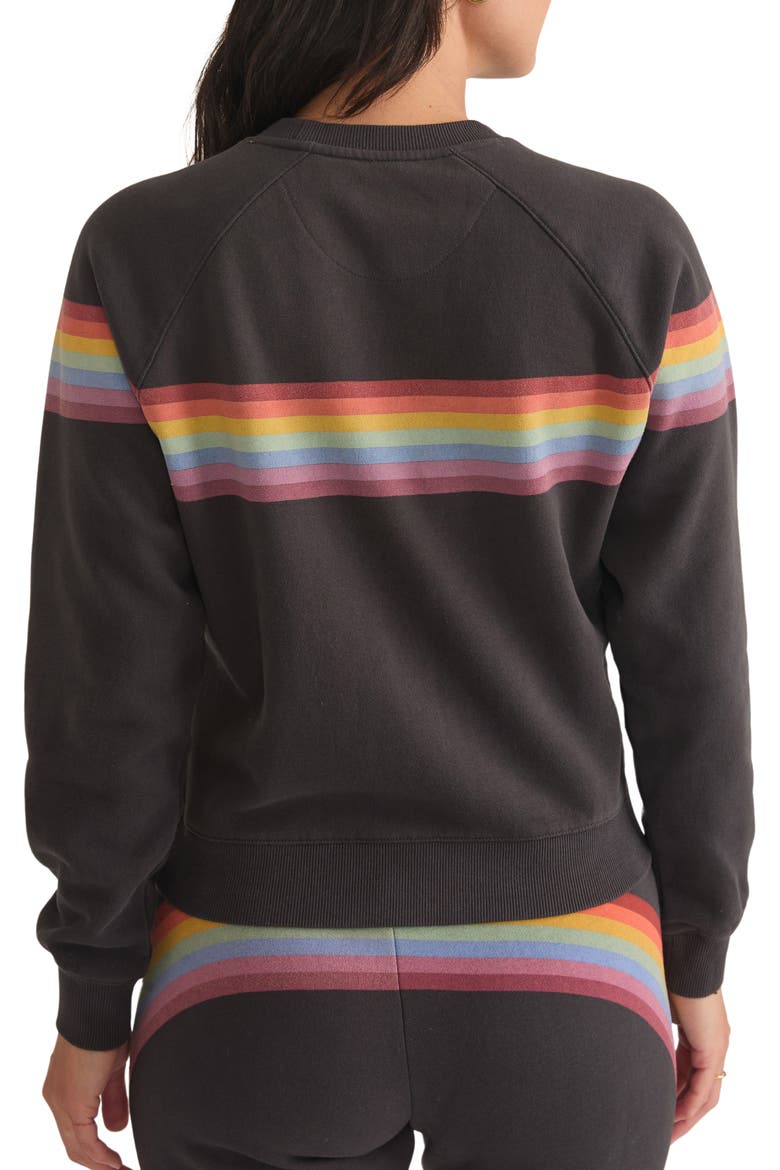 Anytime Stripe Raglan Sweatshirt, Alternate, color, WASHED BLACK STRIPE