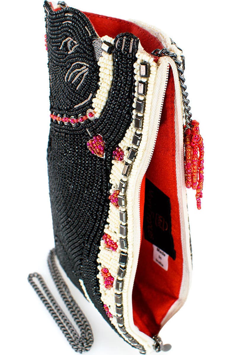 Mary Frances Accessories Purr-suit Crossbody Phone Bag, Alternate, color, Black