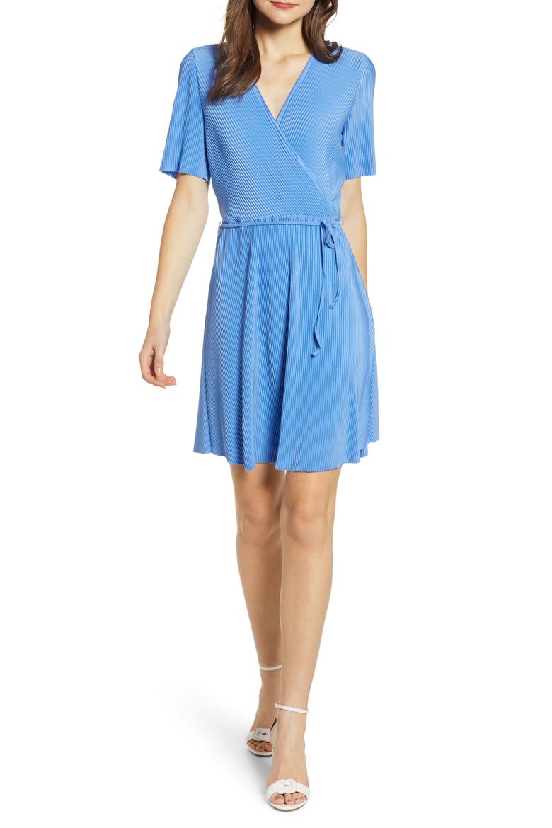 Tally Wrap Dress, Main, color, GRANADA SKY