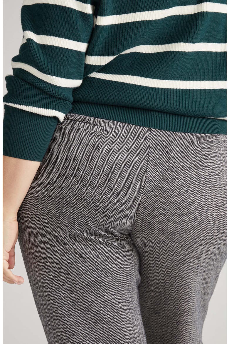 Herringbone Tweed High Waist Long Cigarette Pants, Alternate, color, HERRINGBONE TWEED