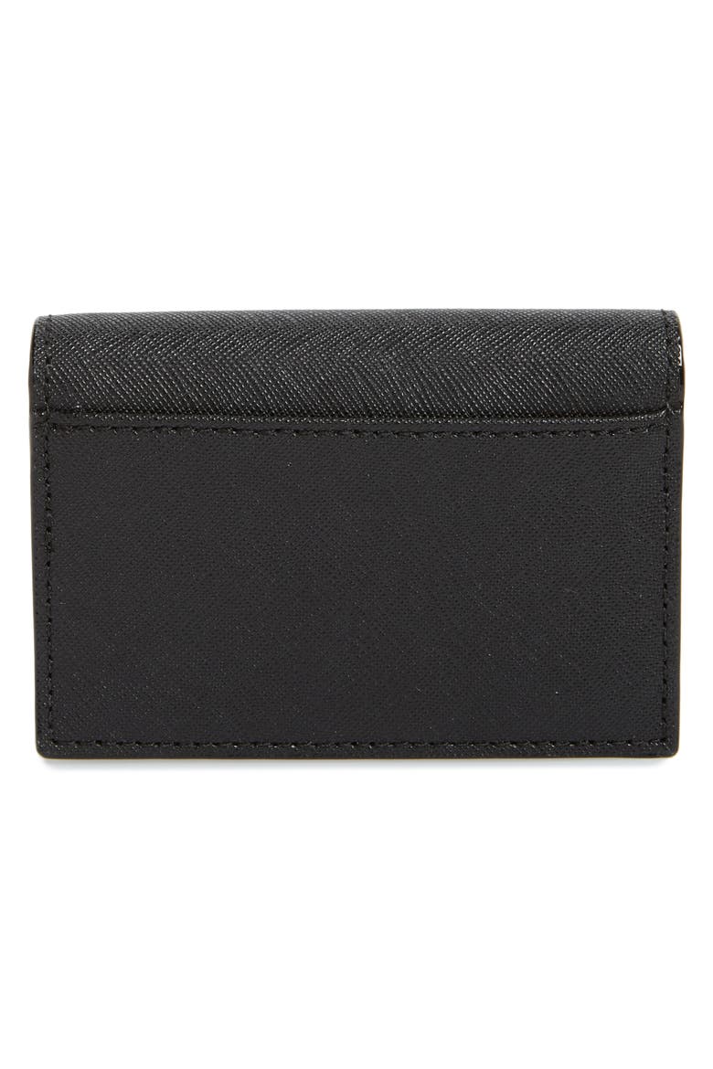 cameron street - annabella leather accordion card case, Alternate, color, BLACK