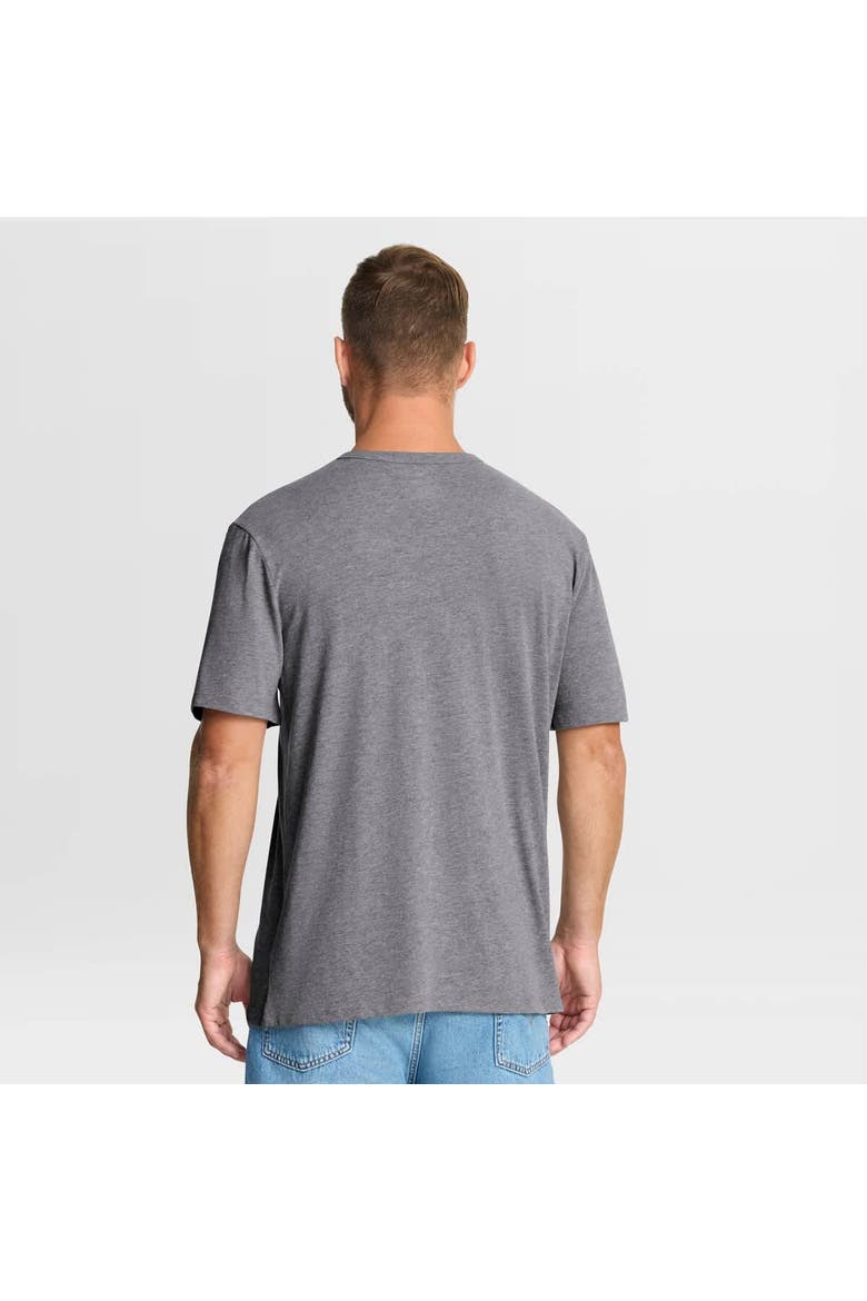 Men's Fanatics Heather Gray Los Angeles Chargers First Down Tribute Tri-Blend T-Shirt, Alternate, color, Heather Gray