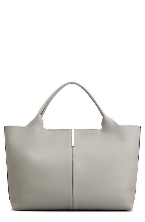 Medium Leather Shopping Bag