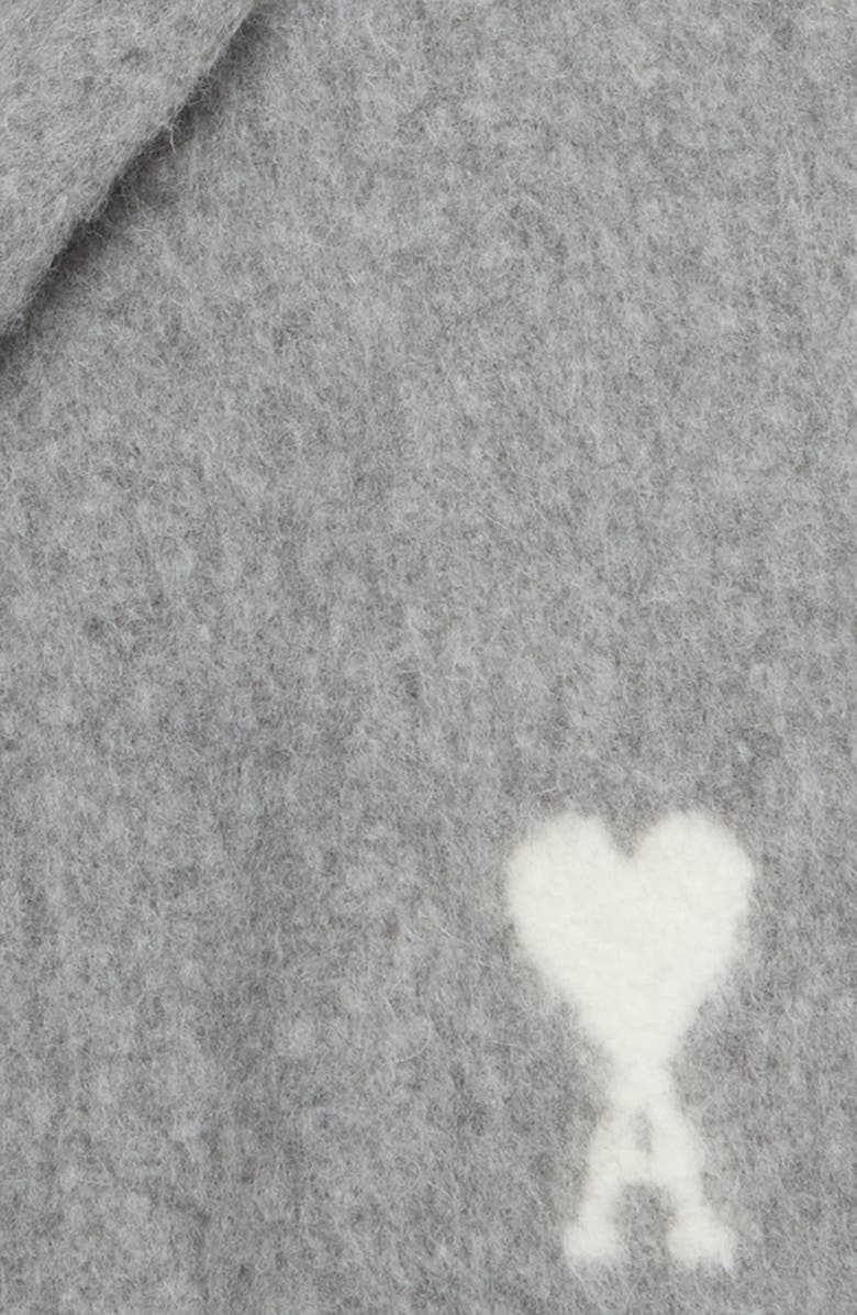 AMI PARIS Laine Scarf, Alternate, color, Gris