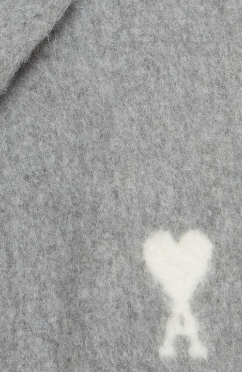 Ami Alexandre Mattiussi Ami Paris Laine Scarf In Gray