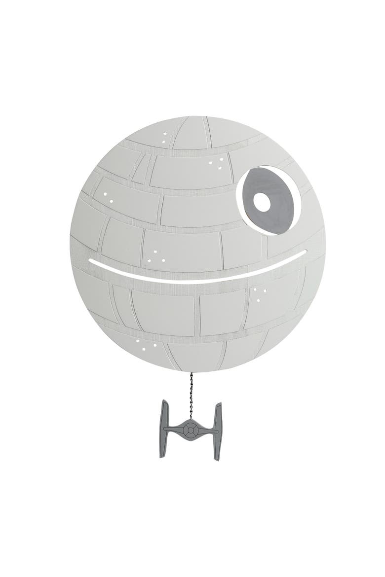 Star Wars Signature LED Light-Up Death Star Wall Decor/Art, Main, color, Gray
