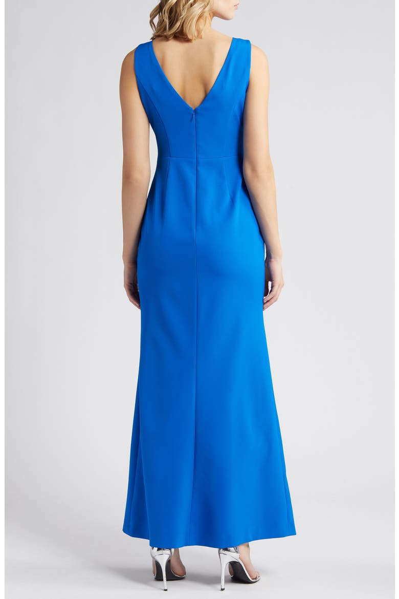 Ruffle Front Gown, Alternate, color, BLUE