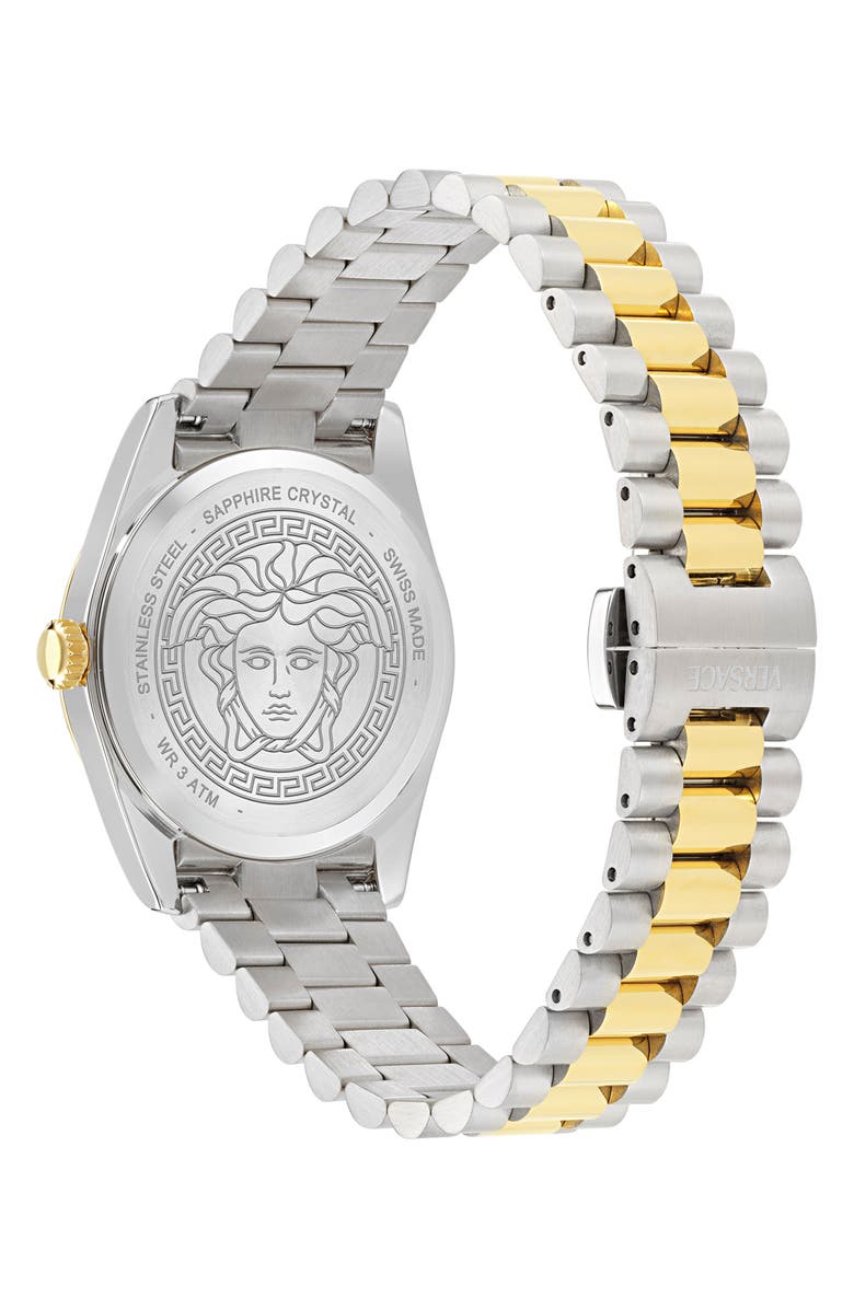 Versace Millenyium Two-Tone Bracelet Watch, 32mm, Alternate, color, Two Tone