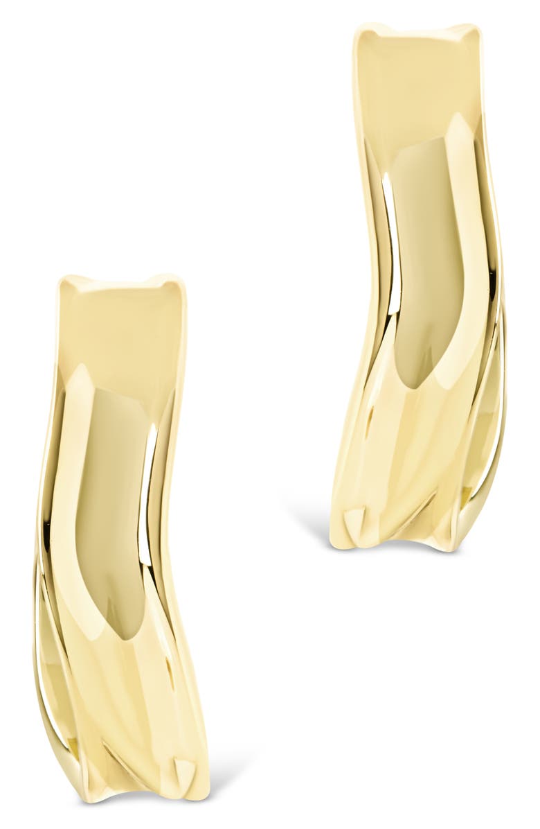 Sterling Forever Dayton Abstract Twist Hoop Earrings, Alternate, color, Gold