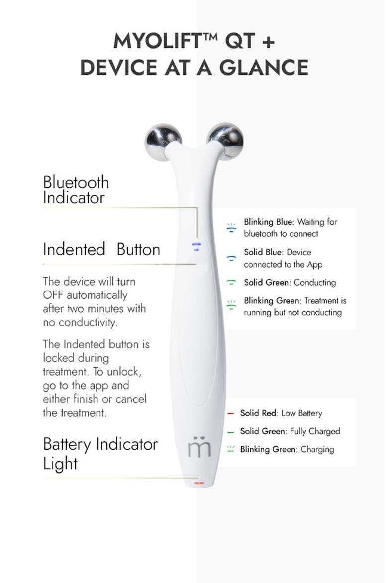 MyoLift QT Plus Smart Microcurrent Facial Toning Device, Alternate, color, White