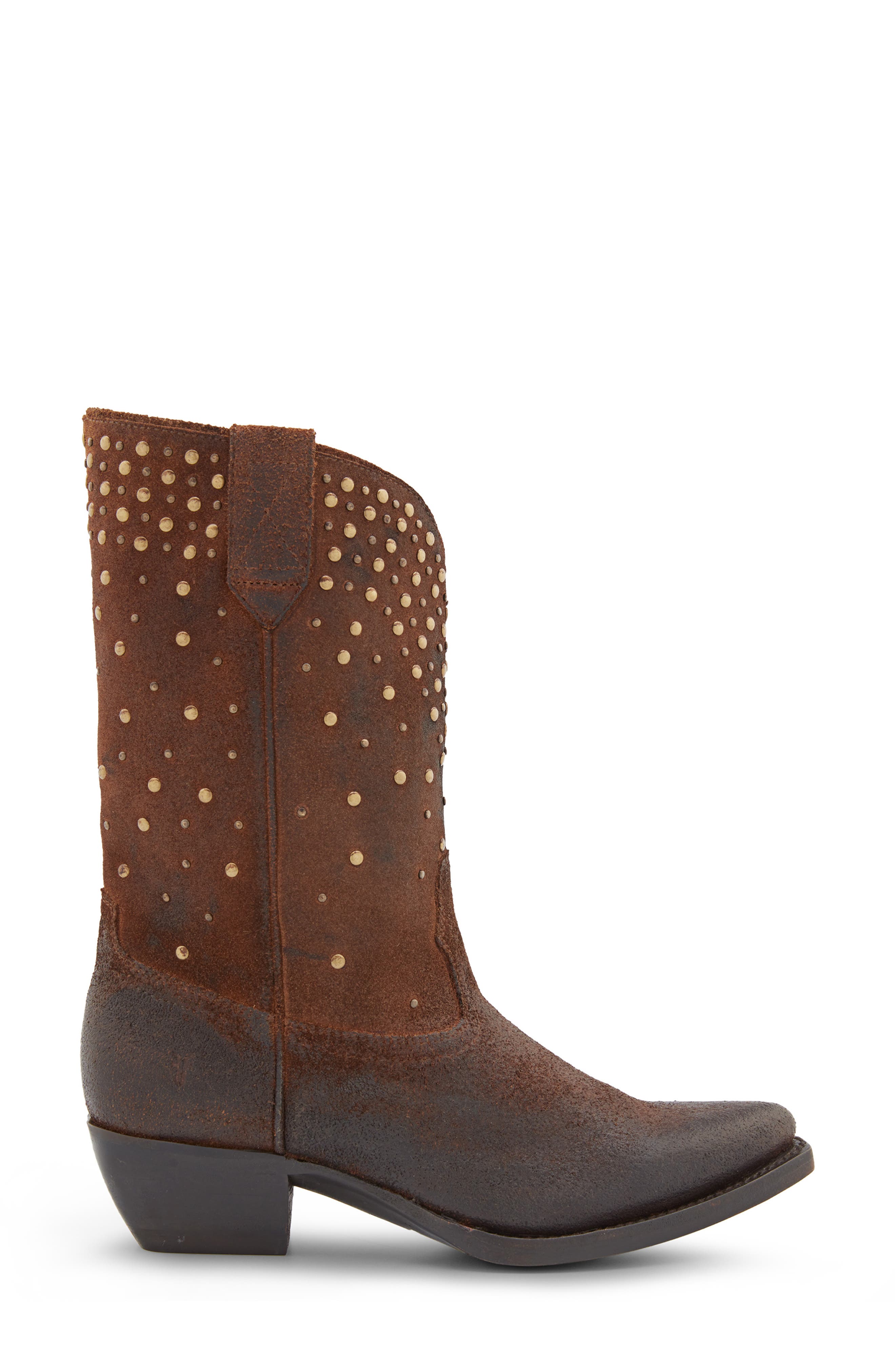 Sacha Stud Western Boot, Alternate, color, NUTMEG