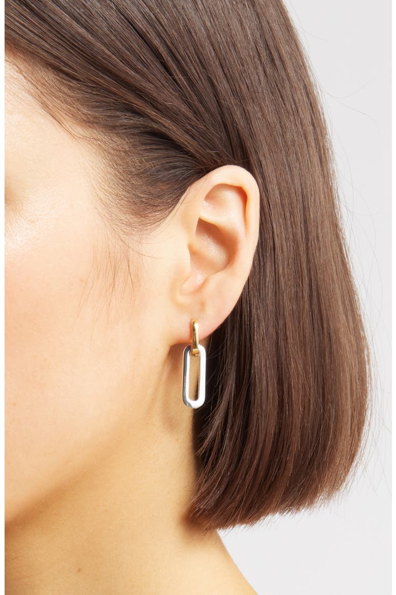 Teeni Detachable Link Huggie Hoop Earrings, Alternate, color, TWO-TONE