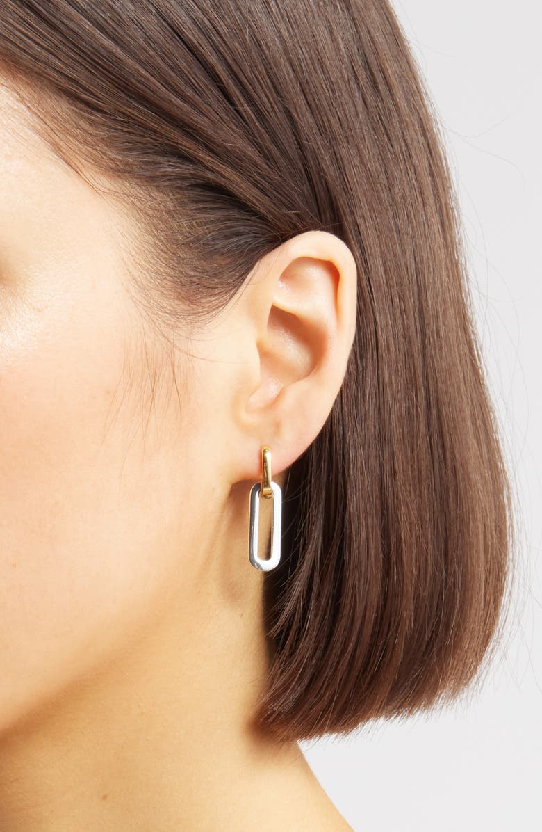 JENNY BIRD Teeni Detachable Link Huggie Hoop Earrings, Alternate, color, Two-Tone