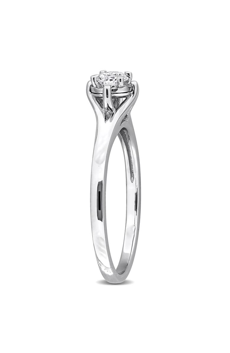 Created Forever Round Lab Grown Diamond Solitaire Ring, Alternate, color, Silver