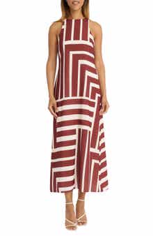 DONNA MORGAN FOR MAGGY Stripe Maxi Dress