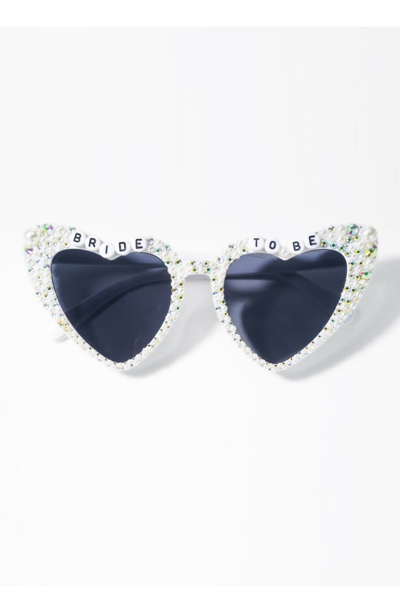 Untamed Petals Bride To Be Sunnies, Main, color, White