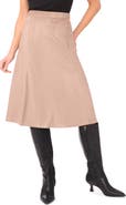 Halogen® Paneled A-Line Midi Skirt