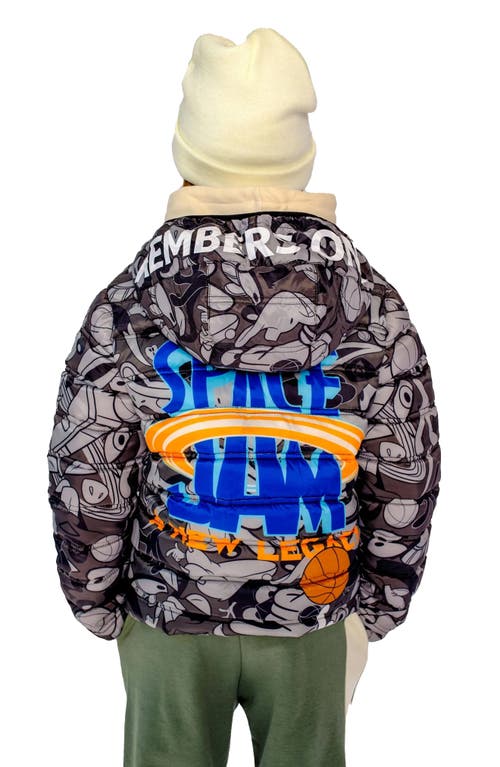 Members Only Boy's Packable Tune Squad Midweight Jacket In Black