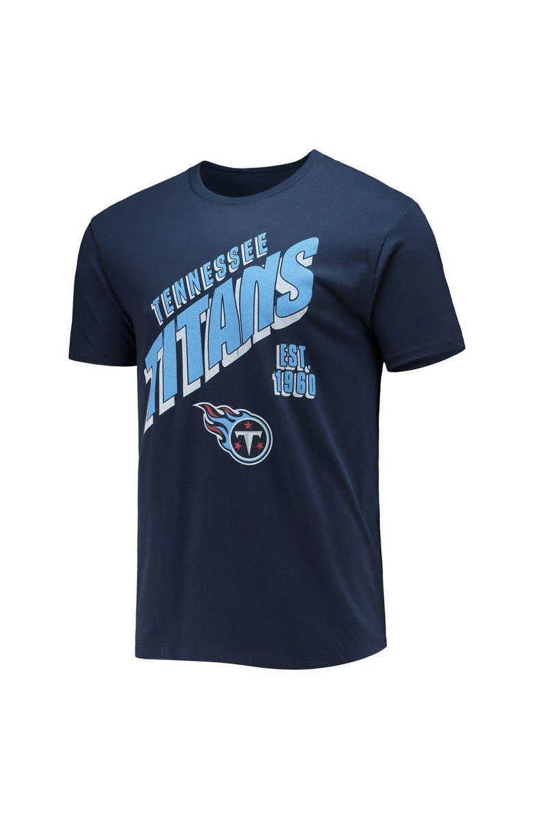 Junk Food Men's Junk Food Navy Tennessee Titans Slant T-Shirt, Alternate, color, Navy