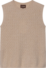 Gobi Cashmere Ajour Knit Crewneck Cashmere Vest