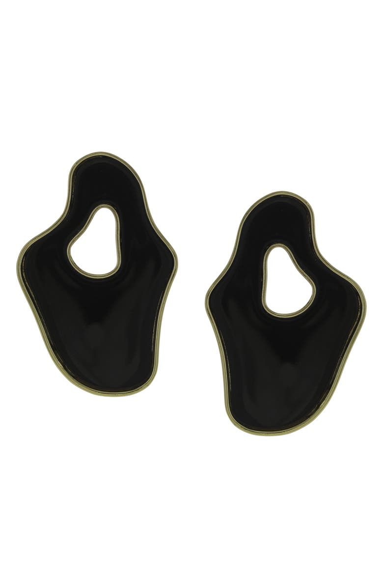 OLIVIA WELLES Helia Abstract Earrings, Main, color, Gold / Black