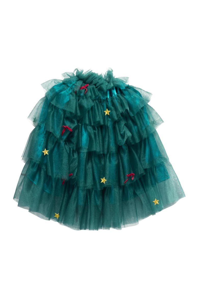 Christmas Tree Cape for Kids, Alternate, color, Green