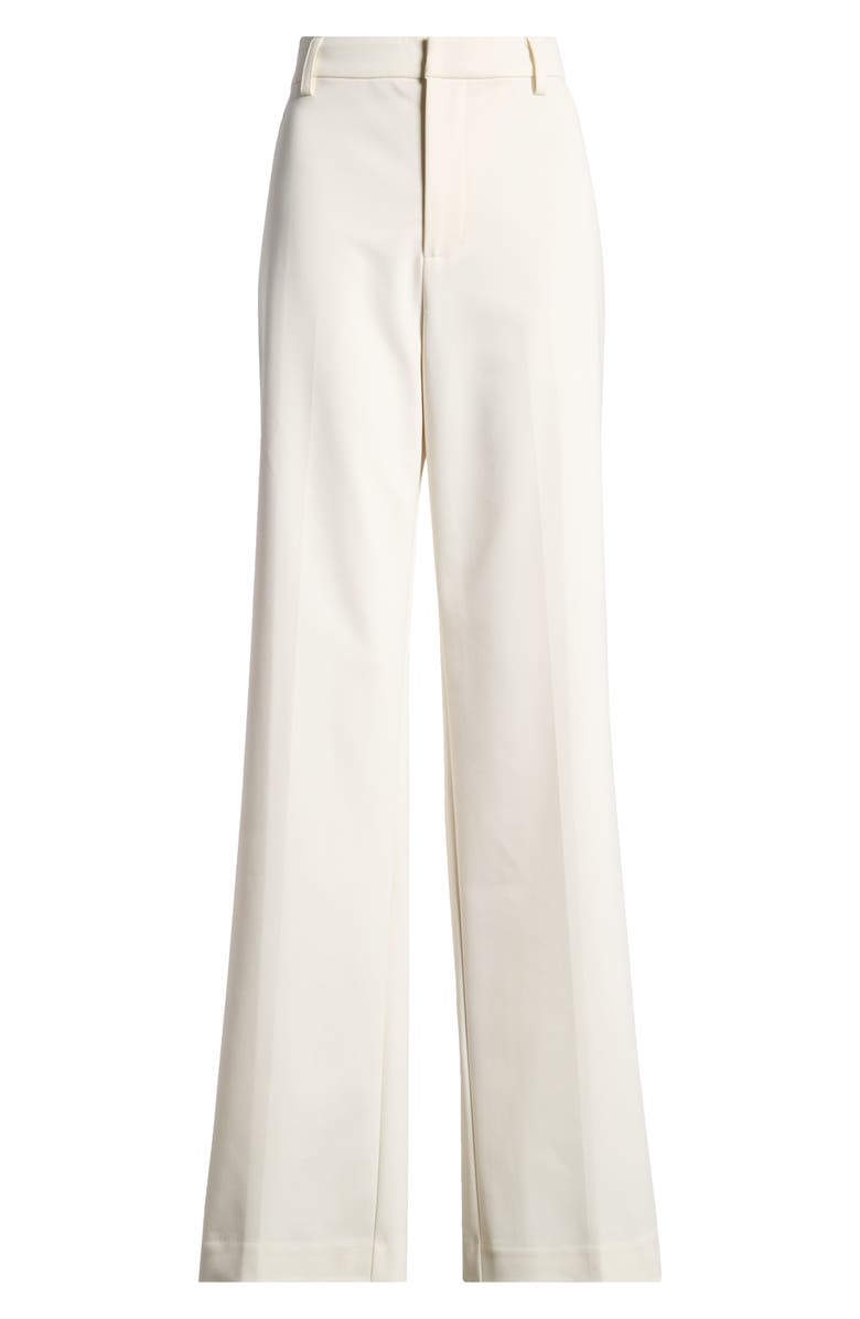 Good American Cotton Blend Straight Leg Pants, Alternate, color, Ivory001