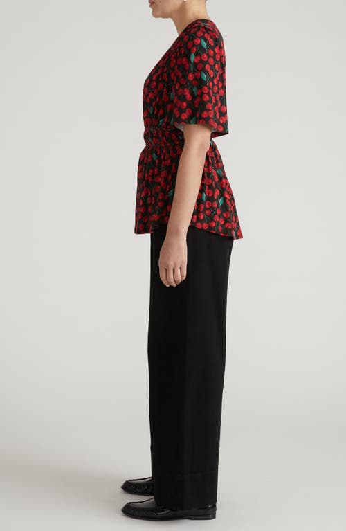 Universal Standard Liquid Jersey Peplum Top In Multi