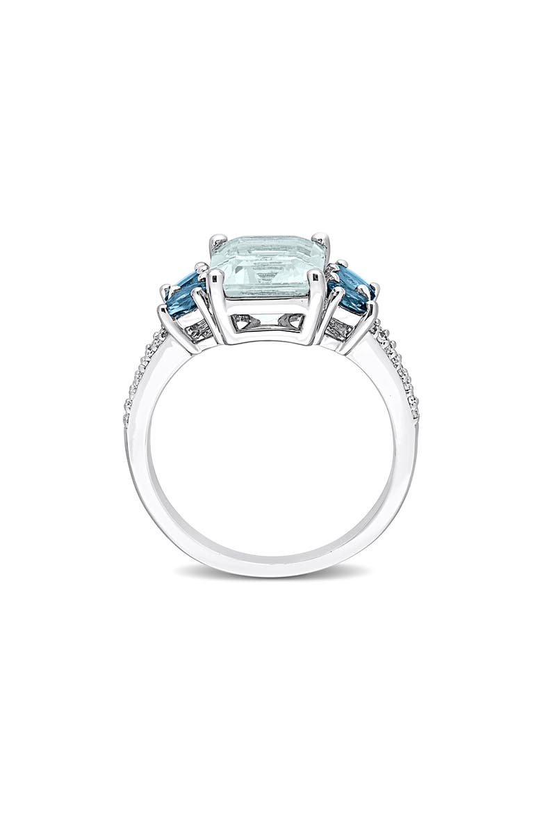 Aquamarine, London Blue Topaz & Diamond Ring, Alternate, color, BLUE