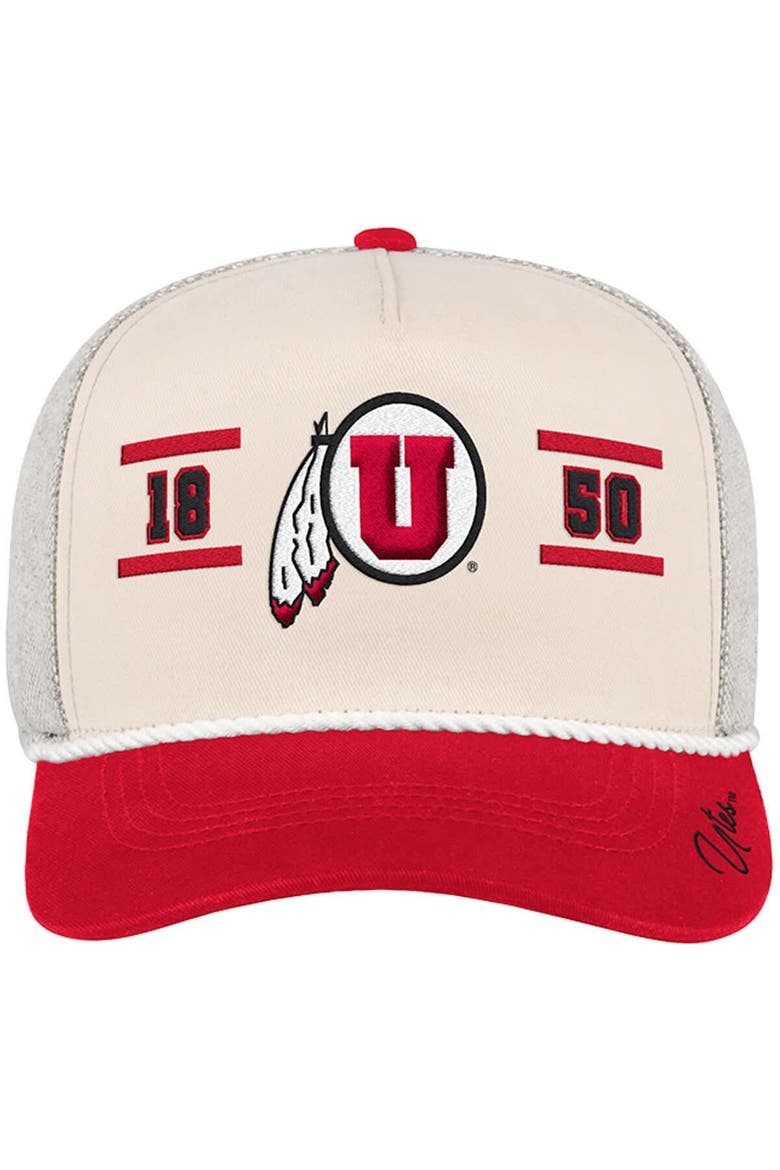 Men's Colosseum  Natural Utah Utes Frank Podium Adjustable Hat, Alternate, color, Natural