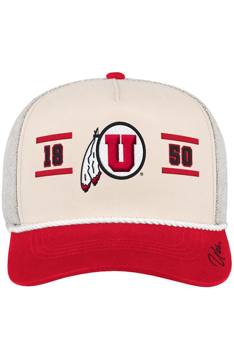 COLOSSEUM Men's Colosseum  Natural Utah Utes Frank Podium Adjustable Hat, Alternate, color, Natural