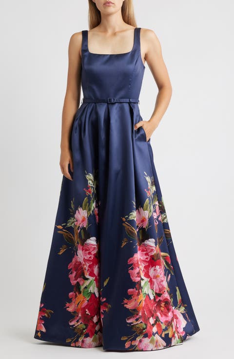 Belted Mikado Ballgown