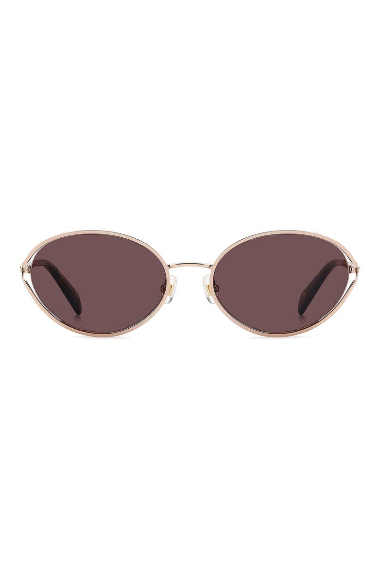adina 54mm oval sunglasses, Main, color, RED GOLD/ PINK