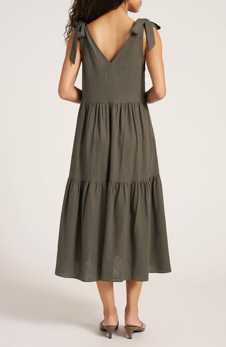 matty m. Louisa Shoulder Tie Linen Blend Sundress, Alternate, color, 