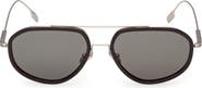ZEGNA 56mm Navigator Sunglasses