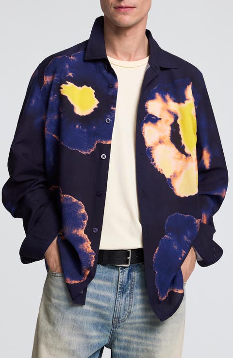 Floral Long Sleeve Button-Up Shirt